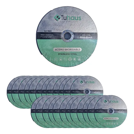 Disco De Corte Acero Inoxidable 7 Pulgadas Tuhaus - 25 U