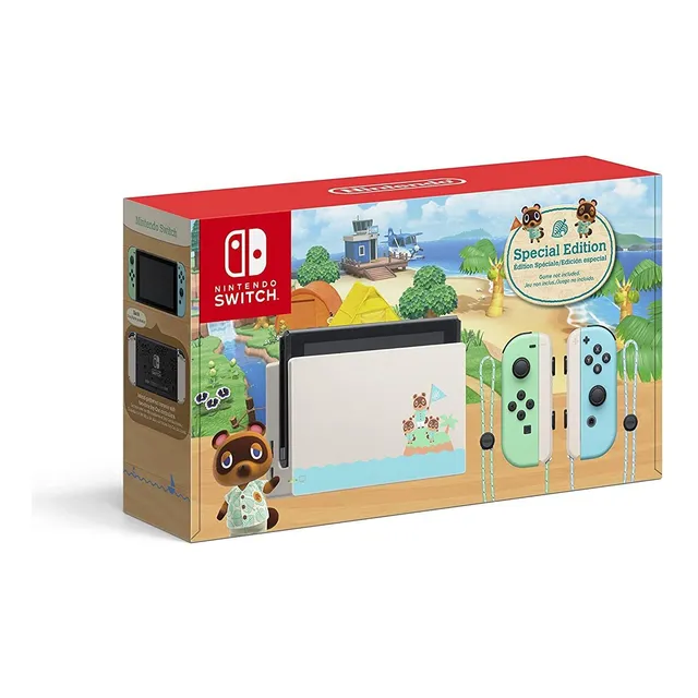 Nintendo Switch HAC-001(-01) 32GB Animal Crossing: New Horizons color verde pastel y azul pastel