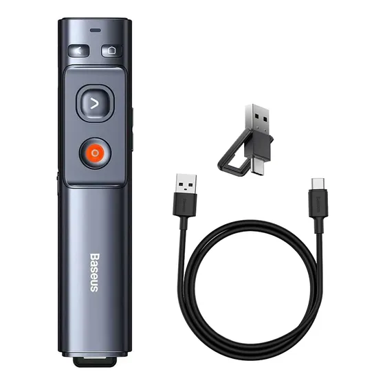 Control Para Diapositivas Puntero Laser Baseus Presentador Color Negro