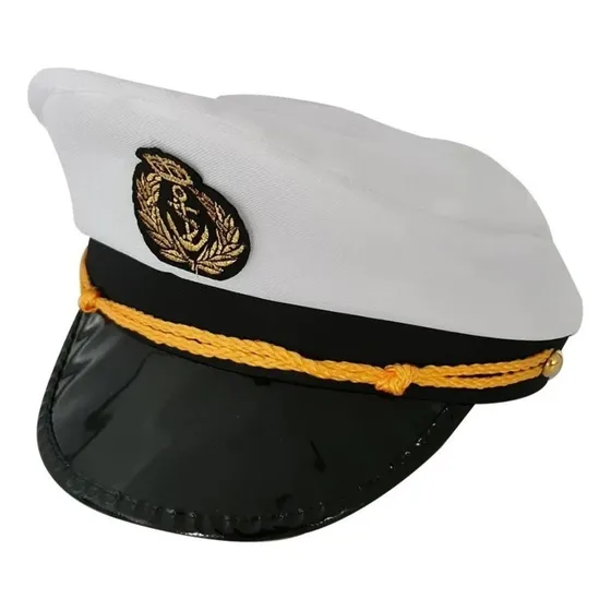 Sombrero Boina Marinero Gorro Disfraces Halloween Fiesta Color Blanco