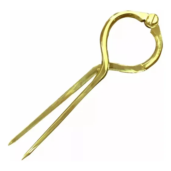 Compas De Punta Seca Bronce Para Cartografia Color Dorado