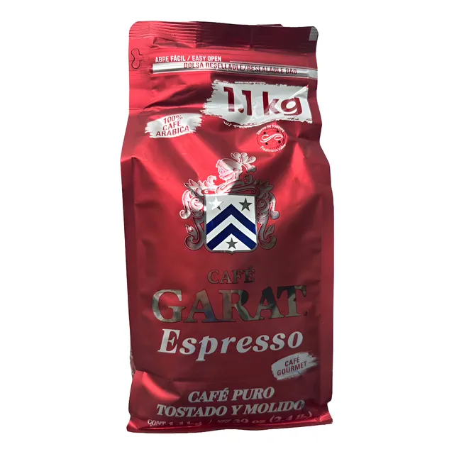 Café Gourmet Espresso Tostado Y Molido Garat 1.1 Kg