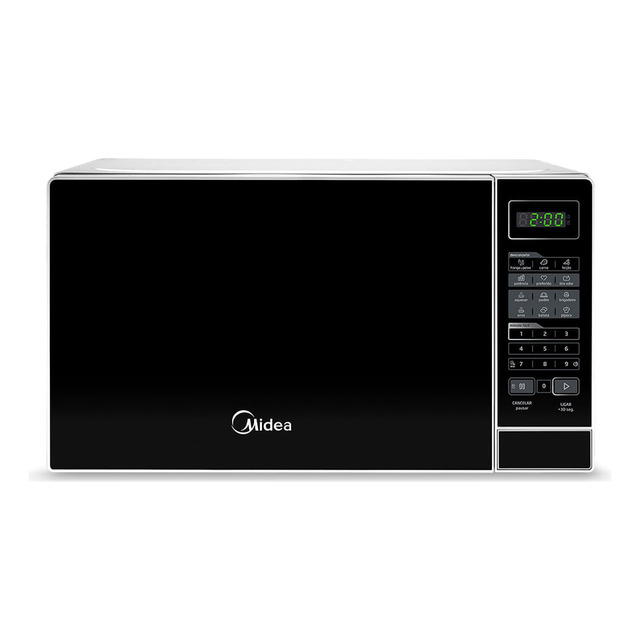 Micro-ondas 20l Branco Porta Preta Minuto Fácil Midea Micro-ondas 20l Branco Porta Preta Minuto Fácil Midea