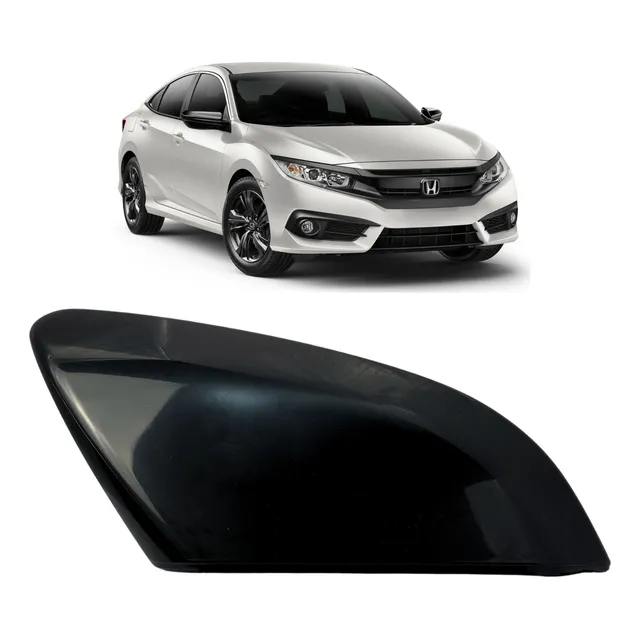 Capa Retrovisor Honda Civic G10 2017à2021 Preto Liso Ld
