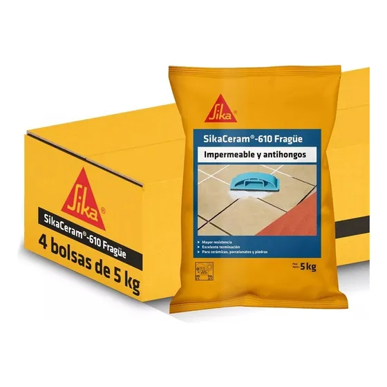 Pack 4x5k Sikaceram 610 Fragüe Para Cerámicos Mendoza