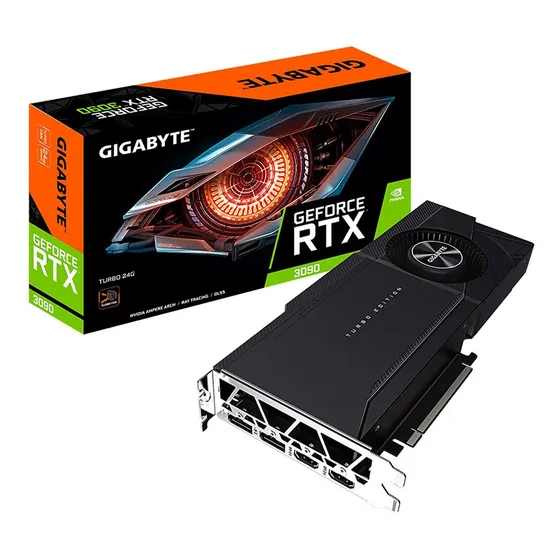 Mercado Livre Placa de vídeo Nvidia Gigabyte Turbo GeForce RTX 30 Series RTX 3090 GV-N3090TURBO-24GD 24GB image Mercado Livre Placa de vídeo Nvidia Gigabyte Turbo GeForce RTX 30 Series RTX 3090 GV-N3090TURBO-24GD 24GB image