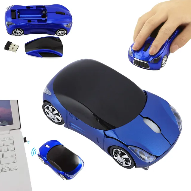Ratón Inalámbrico 2,4g Conforma De Coche Deportivo Portátil