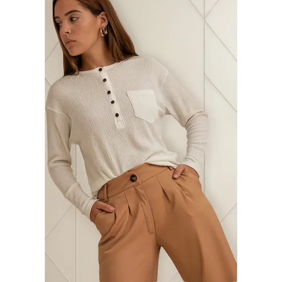 Blusa Nano Lanilla Morley Con Bolsillo Esquel #2328