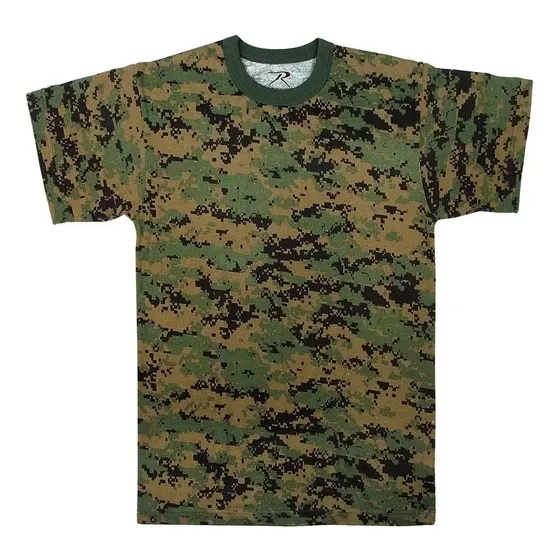 Polera Camuflaje Digital Woodland Marca Rothco Talla Xl