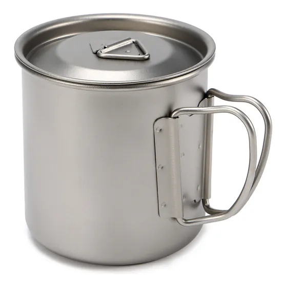 Taza Portátil Ultraligera Titanio Para Acampar Y Pícnic