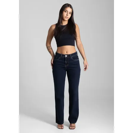 Calca Jeans Sawary Reta_282192 Índigo Liso 40