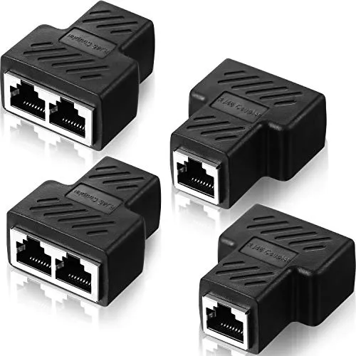 Rj45 Ethernet 4 Divisores Conectores 1 A 2 Adaptador Lan