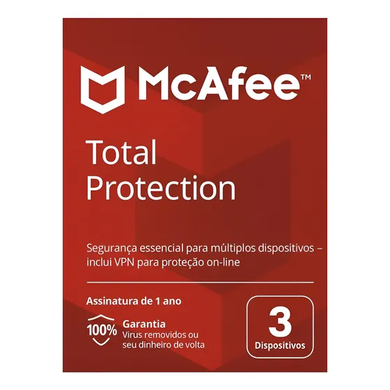 Mcafee Total Protection 2025 - 3 Dispositivos 1 Ano