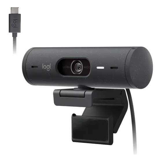 Webcam Full HD Logitech Brio 500 - Grafite