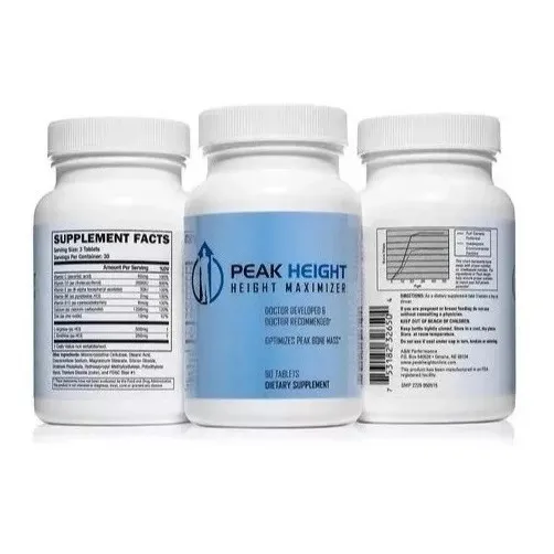 Peak Height Para Crecer En Estatura 90 Tabs Pack X3