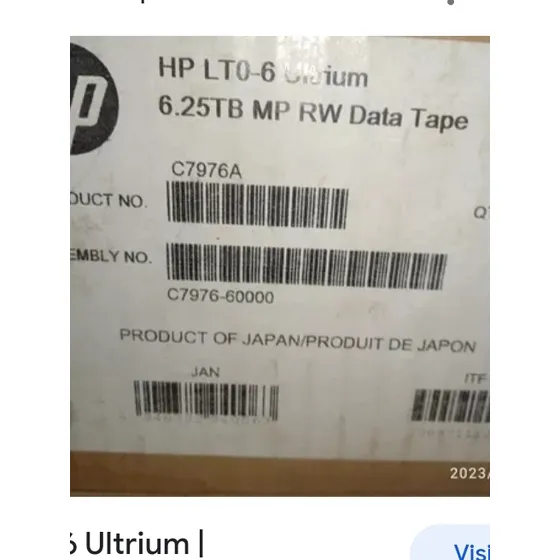 Cintas Hp Ultriun De 6.25 Tera