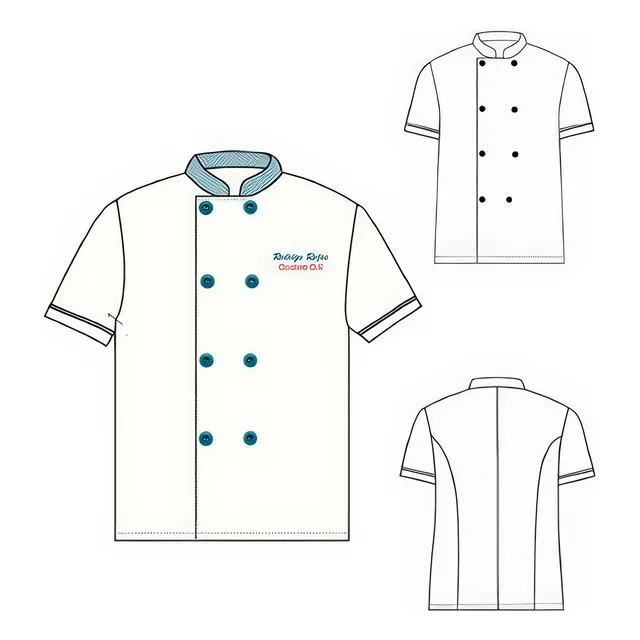 ( Moldes De Ropa)  Chaqueta Chef Rt 0915