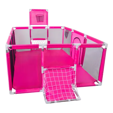 Atentu Kids corral de juegos grande para niño y niña color Rosa chicle