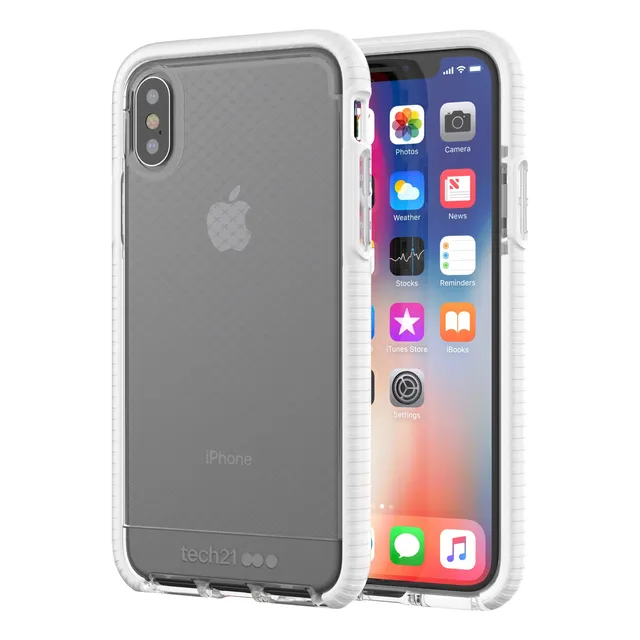 Funda Tech21 Evo Check Para iPhone X, Transparente/blanca