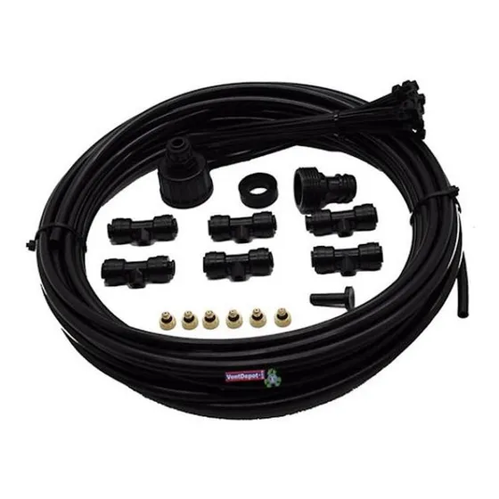 Manguera Y Nebulizadores Invernader, Mxmhs-012, 18m, 26 Tees Color Negro