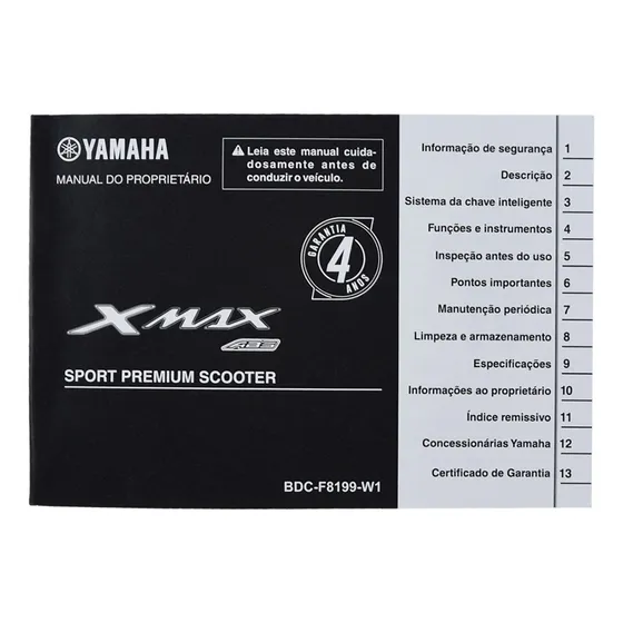 Manual Do Proprietário Xmax 250 2021 Original Yamaha