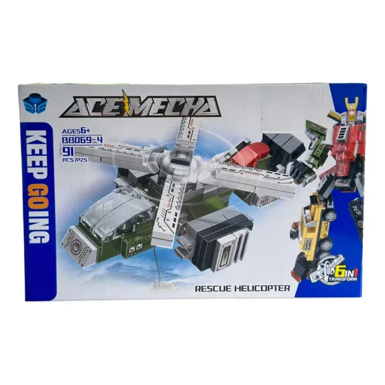 Bloques Para Armar Vehículos Robot 6 En 1