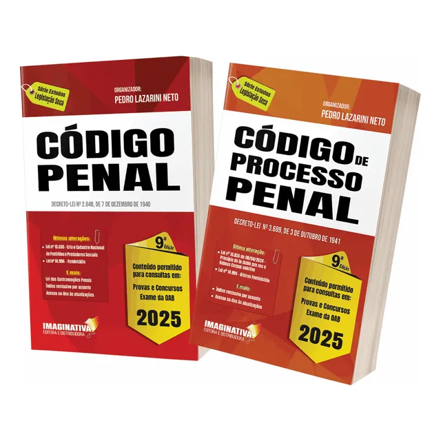 Código Penal + Código De Processo Penal - Legislação Seca