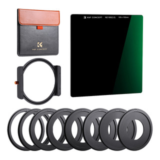 Filtro Cuadrado K&f Nd1000+soporte De Metal+8 Anillos Adapta Filtro Cuadrado K&f Nd1000+soporte De Metal+8 Anillos Adapta