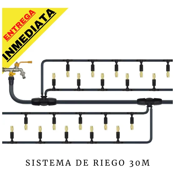 Kit Riego 30m Sistema Nebulización Jardín Patio Invernadero