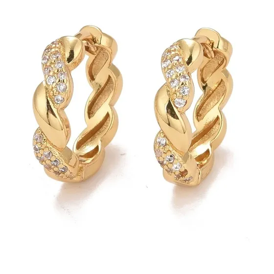 Aros Argollas Aretes Baño De Oro 18k Zircón Niñas Bebe Damas