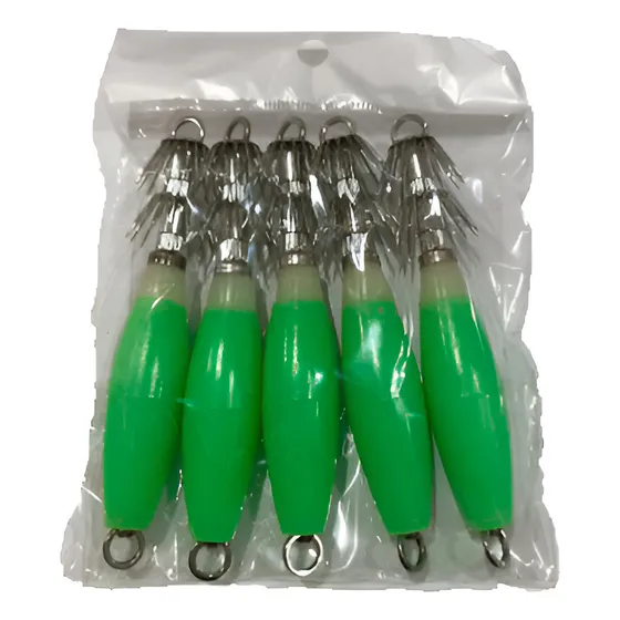 Totas Para Jibia 5 Unidades Verdes Para Pescar