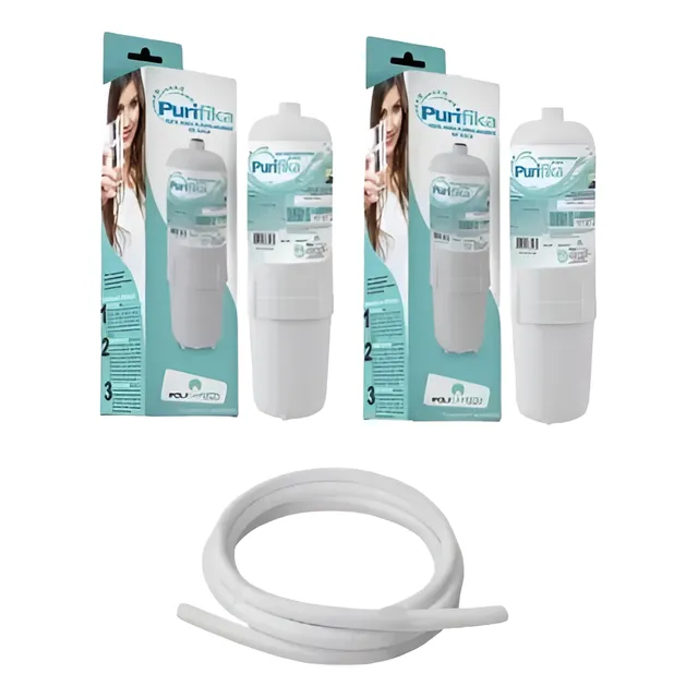  2 Refil Purifika Compatível Everest + 2 Metros De Mangueira
