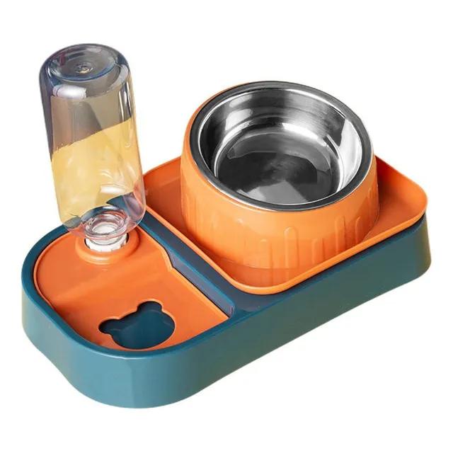 Comedero Con Dispensador De Agua + Plato Come Lento Perros