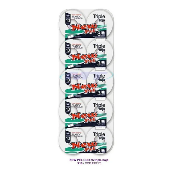 Higienico Triple Hoja Blanco Premium 10 R. De 300hojas C/u