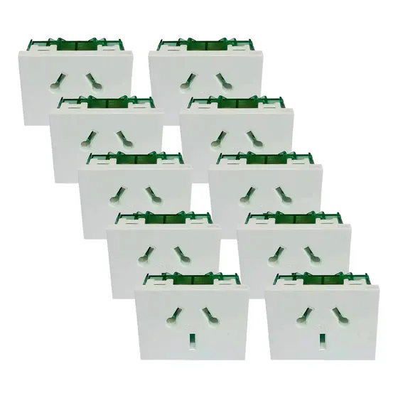 Pack X 10 Modulo Toma Cambre 6909 10a Color Blanco Ssxi Sxxii Bauhaus 