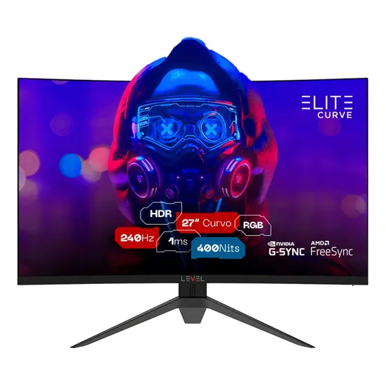 Monitor Gamer Curvo Level 27 240hz 1ms Elite Curve L2717rec