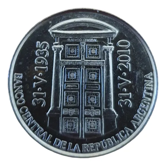 Moneda Conmemorativa Del Banco Central 2 Pesos Año 2010