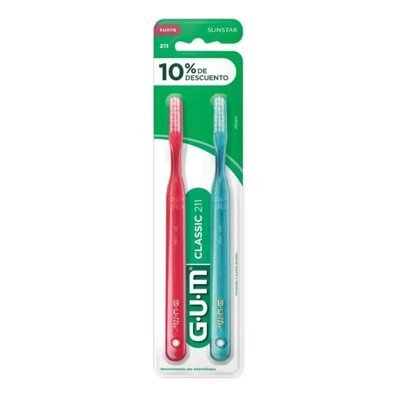 Gum Cepillo Dental Classic 211 X2 Un