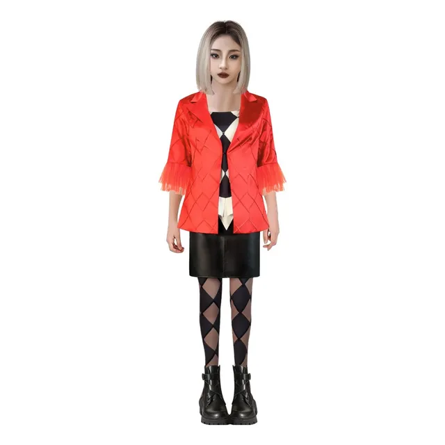 Las Niñas Visten Trajes De Cine Para Navidad Y Halloween Chaqueta Roja + Camiseta Y2k + Falda Para Fiestas De Cumpleaños Juveniles De 4 A 10 Años