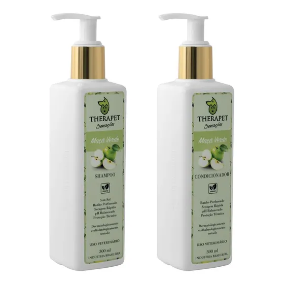 Shampoo E Condicionador Therapet Maçã Verde 300ml