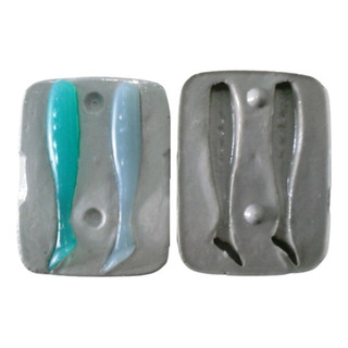 Forma Molde Para Fazer Isca Shad De Silicone 8cm Forma Molde Para Fazer Isca Shad De Silicone 8cm