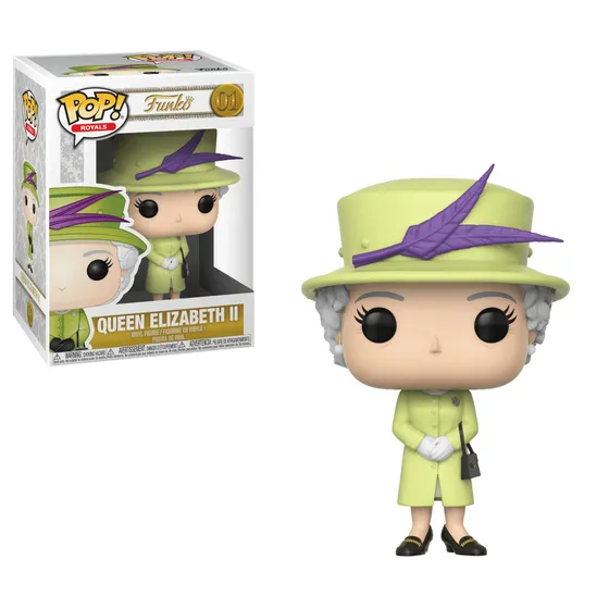 Figura de acción Queen Elizabeth II With green suit de Funko Pop! Royals