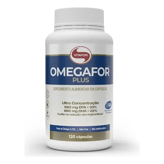 Vitafor Ômega 3 Omega For Plus Pote 120 Cápsulas Omegafor