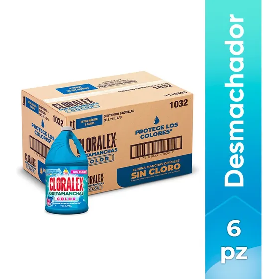 Quitamanchas Ropa Color Sin Cloro 3.75L 6 Unidades Cloralex