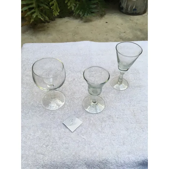 Copas Pequeñas En Cristal 3 Unidades Se Venden En Pack Las 3