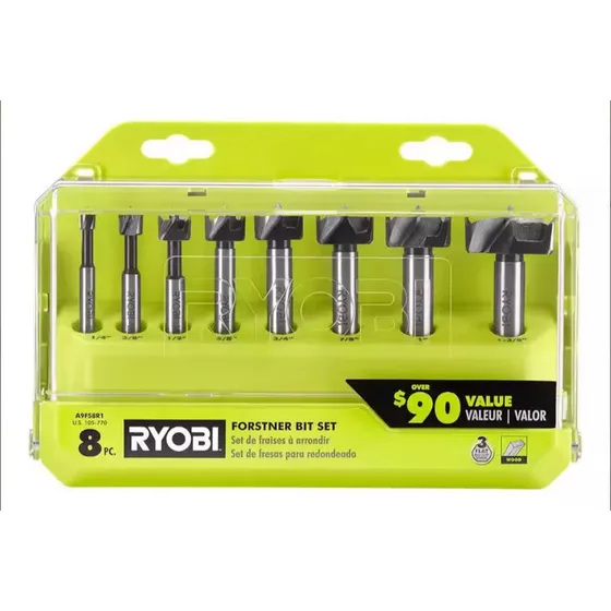 Juego De Brocas Forstner 8 Piezas, Ryobi