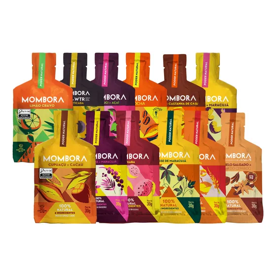 Mombora - Gel Carbo Natural Kit 12un Variado