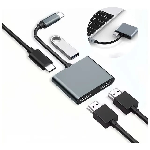 Hub Adaptador Multifuncional 4 En 1 Usb 3.0 Hdtv 4k Usb C