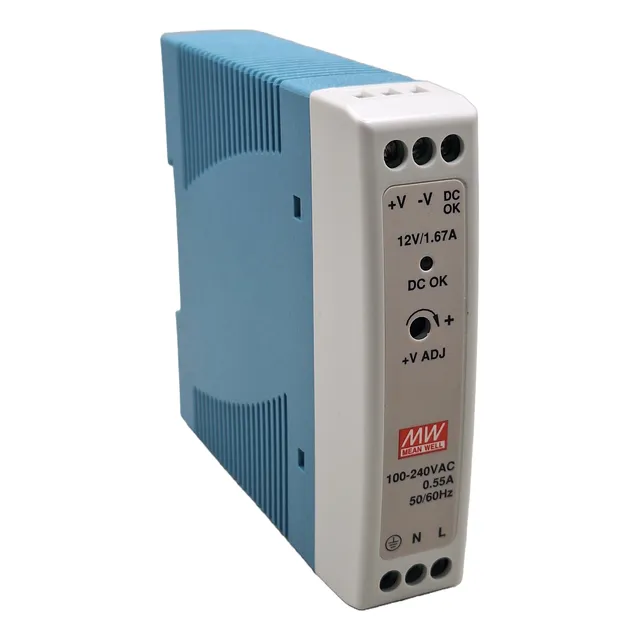 Fuente De Poder Mdr-20-12 Mean Well, 20w: 12vcd 1.67a