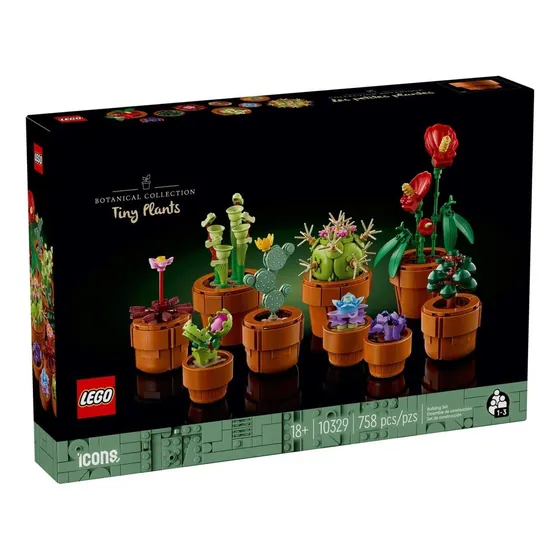 Lego® Icons: Tiny Plants Suculentas Cactus Plantas #10329 Cantidad de piezas 758